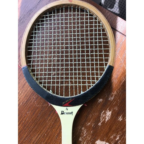 Vintage Bancroft FRS Squash Racquet Genuine Bamboo Laminated Frame Power Pads - Picture 2 of 10